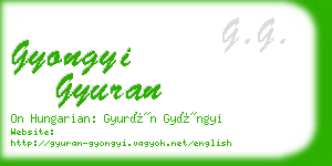 gyongyi gyuran business card